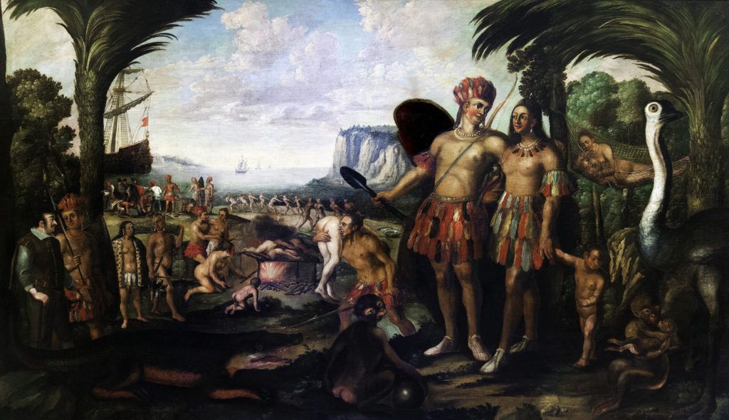 Descubrimiento de America en Pinacoteca de Sao Paulo